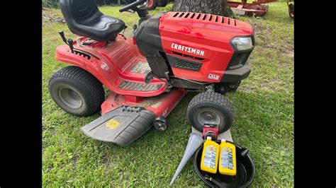 change oil on craftsman riding mower